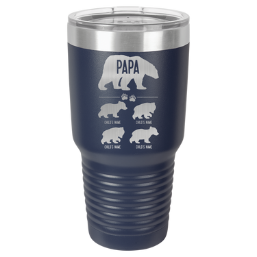 Papa Bear w/ 4 Cubs 30oz Ringneck Tumbler